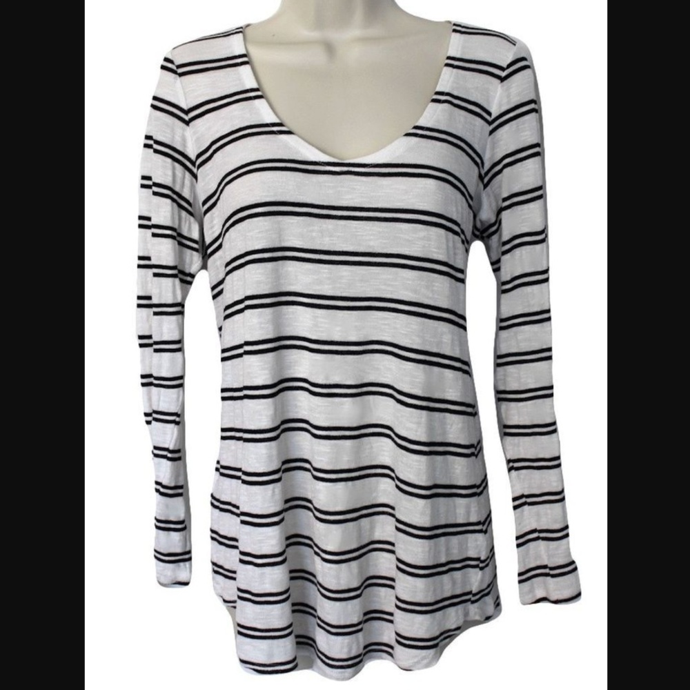 Splendid Black and White Striped Tee